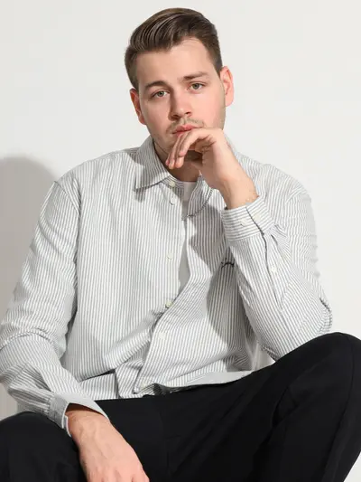 Сорочка в полоску из хлопка